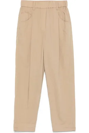 Brunello Cucinelli Lightweight Poplin Five-Pocket Track Pants With Mon