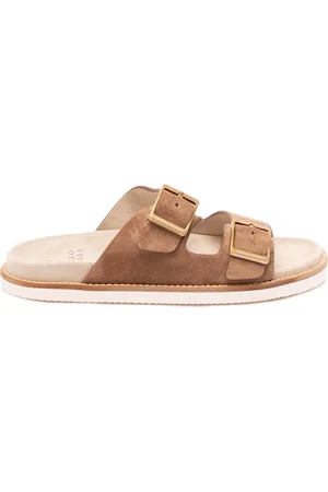 Brunello Cucinelli Suede `Urban` Slides