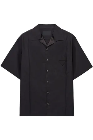 Prada Short-Sleeved Technical Cotton Shirt
