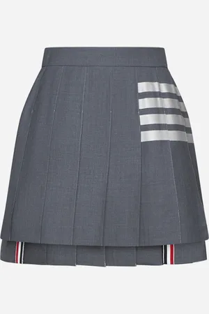 Thom Browne Minigonna a pieghe in lana