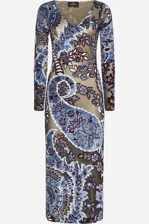 Etro Abito midi in velluto devore’