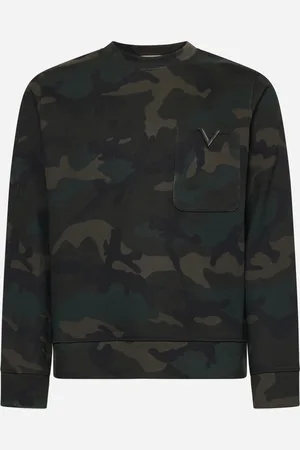 VALENTINO Felpa misto cotone camouflage
