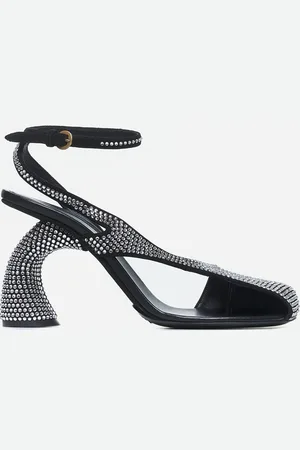 DRIES VAN NOTEN Sandali in suede con strass