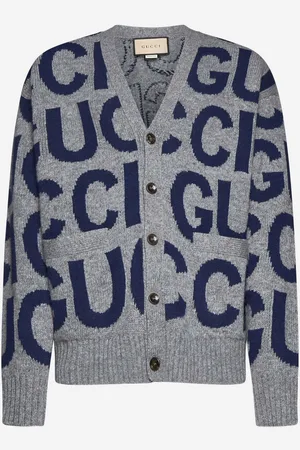 Gucci Cardigan in lana con logo