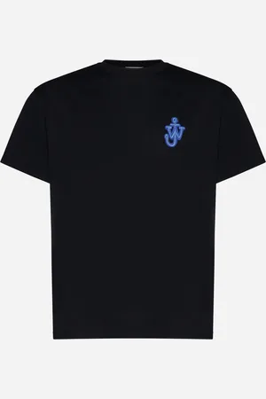 J.W.Anderson T-shirt nera con patch logo