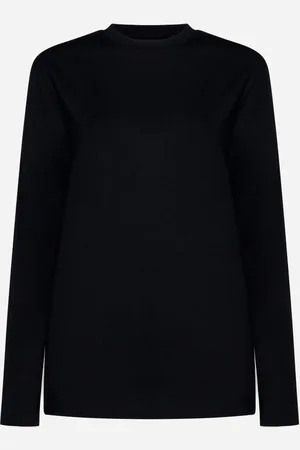 Jil Sander T-shirt nera con stampa logo