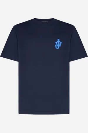 J.W.Anderson T-shirt blu con patch logo