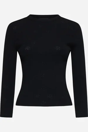 Balenciaga Pullover cropped BB Allover nero