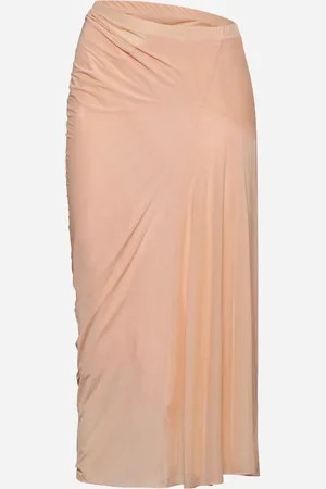 DRIES VAN NOTEN Gonna midi drappeggiata rosa