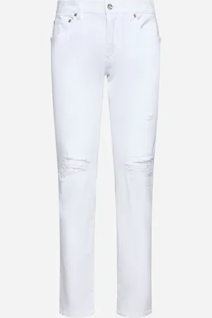 Dolce & Gabbana Jeans slim in denim stretch bianco