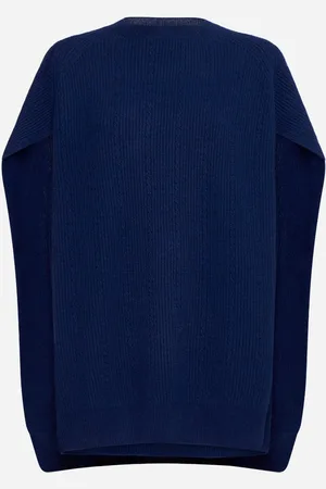 Etro Top mantella in maglia a coste blu