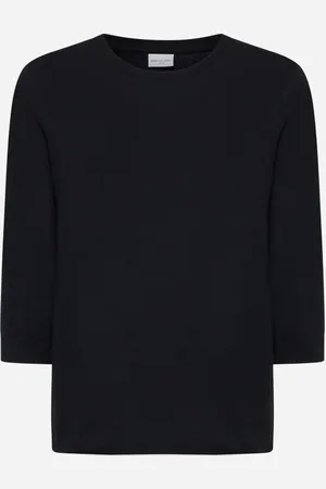 DRIES VAN NOTEN T-shirt girocollo in jersey nero