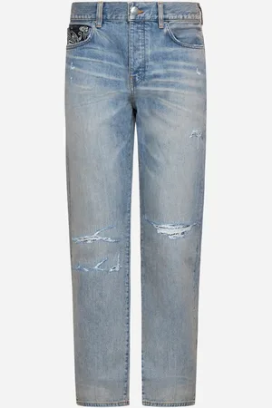 AMIRI Jeans Bandana Repair Straight azzurro