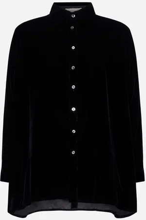 BLANCA Camicia Ceiba in velluto nero