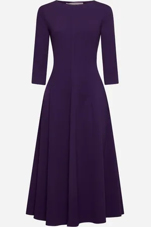 BLANCA Abito midi svasato Asia viola