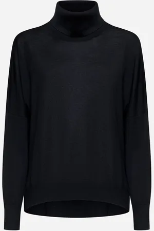 BLANCA Maglia dolcevita over in lana vergine nera