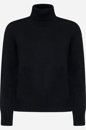 BLANCA Maglia dolcevita in lana vergine nera