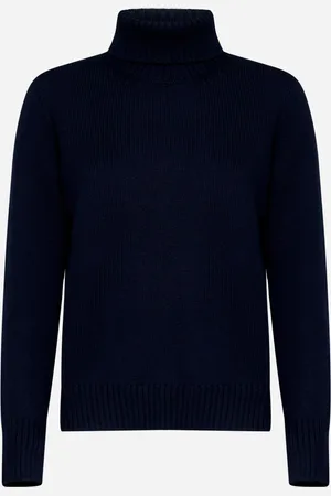 BLANCA Maglia dolcevita in lana vergine blu