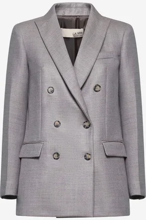 BLANCA Blazer doppiopetto Gloxy in gabardina beige