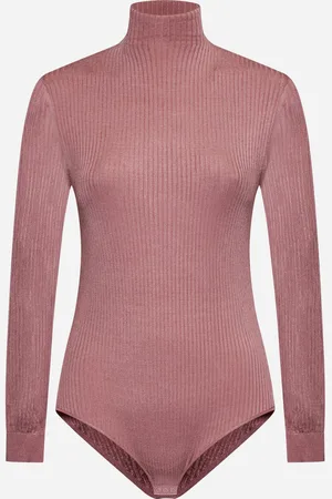 Fendi Body in maglia di viscosa a costine rosa