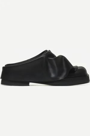 The Attico Sabot Mini Robin in pelle nera