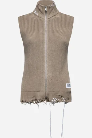 Maison Margiela Gilet in cotone con zip