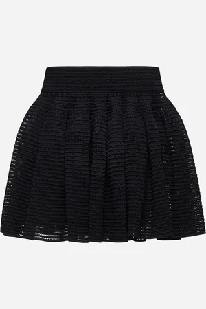 Alaïa Minigonna in maglia crinolina nera
