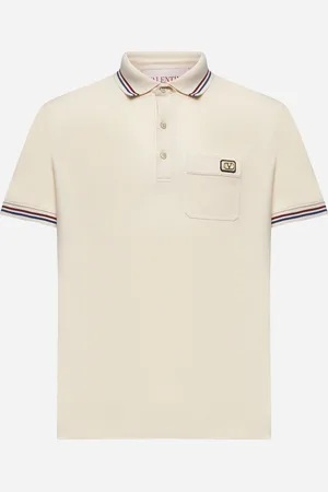 VALENTINO Polo beige con patch Vlogo