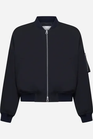 Jil Sander Bomber imbottito in nylon blu
