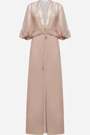 Chloé Abito lungo in crêpe satin rosa