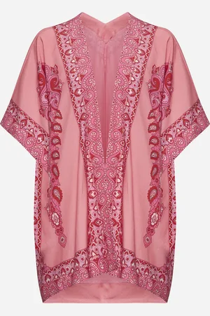 Etro Kesa in crêpe de Chine rosa stampa Paisley