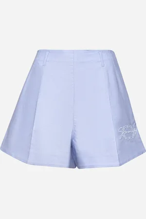 Givenchy Shorts in cotone azzurro con ricamo