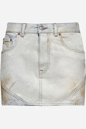 Maison Margiela Minigonna in denim azzurro