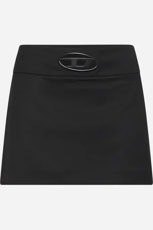 Diesel Minigonna O-Dixy in twill stretch nero