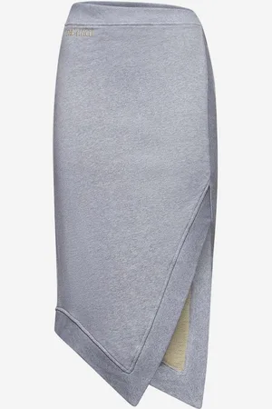 The Attico Gonna midi in cotone grigio