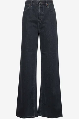 Gucci Jeans a gamba larga in denim nero