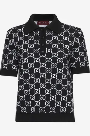 Gucci Polo reversibile in jacquard GG nero