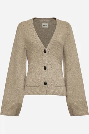 Khaite Cardigan Scarlet in cashmere color fango