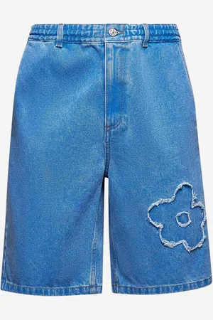 Marni Bermuda in denim azzurro con patch
