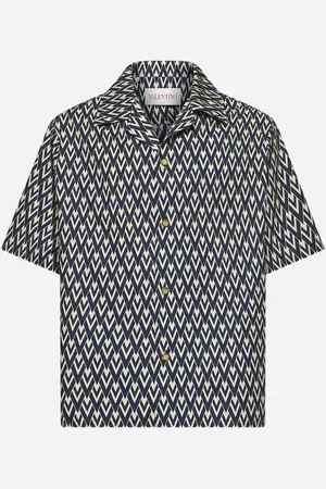 VALENTINO Camicia in cotone stampa Toute la V