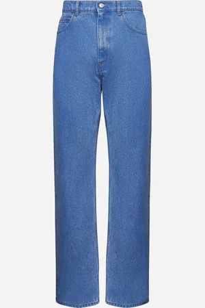 Marni Jeans a gamba larga in denim azzurro