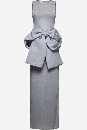 J.W.Anderson Abito lungo grigio con fiocco oversize