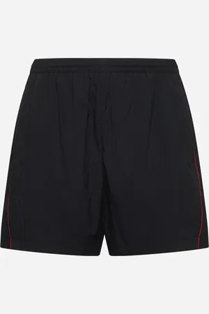 Balenciaga Shorts sportivi neri con ricamo logo