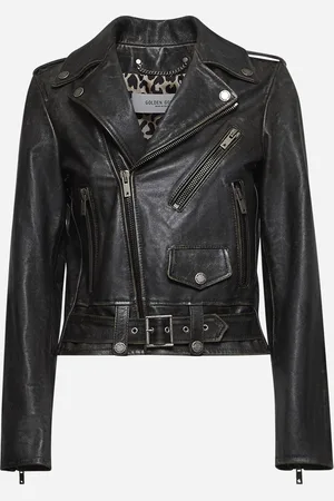 Golden Goose Chiodo in pelle nera