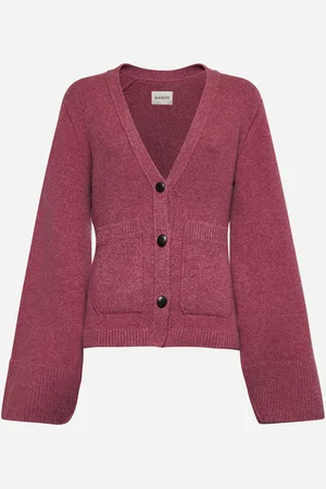 Khaite Cardigan Scarlet in cashmere bordeaux