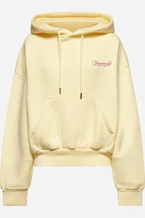 Jacquemus Felpa La felpa con cappuccio Corto gialla