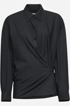 LEMAIRE Camicia Twisted in popeline nero