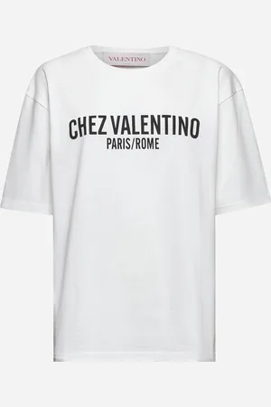VALENTINO T-shirt avorio con stampa Chez