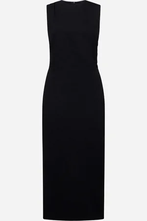 BLANCA Abito midi Aglaia in jersey stretch nero
