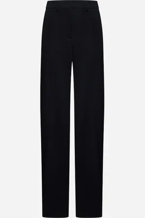 BLANCA Pantaloni palazzo Pleio in gabardina nera